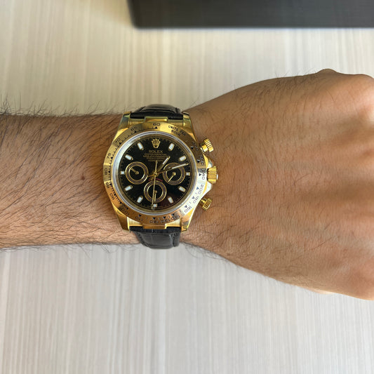 ROLEX DAYTONA DOURADO COURO 40MM