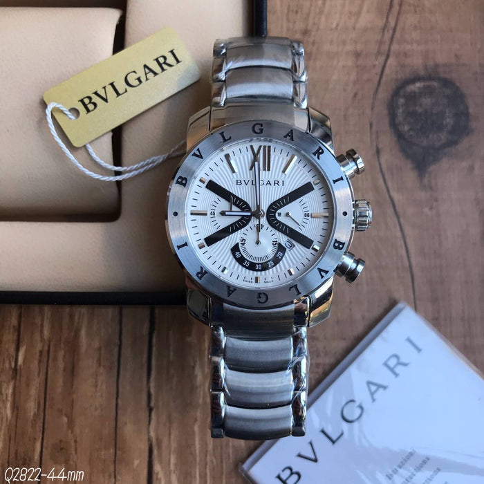 BVLGARI IRON MAN PRATA BRANCO 44MM