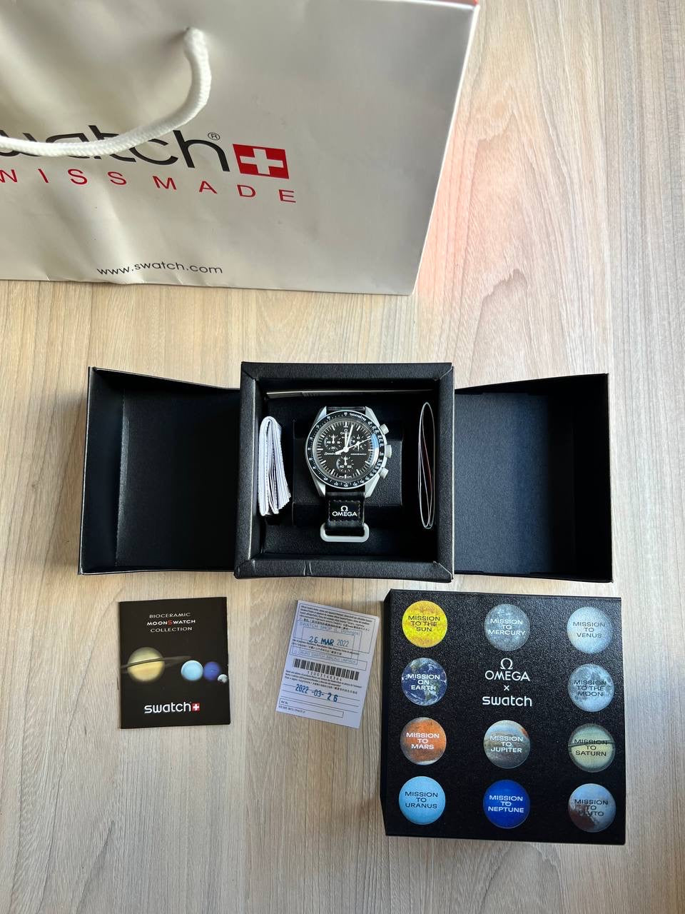 OMEGA SPEEDMASTER SWATCH CINZA 42MM