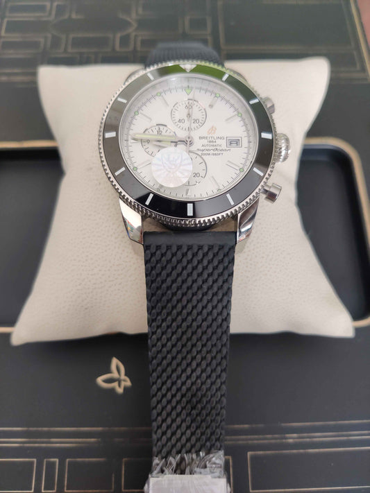 BREITLING SUPEROCEAN BRANCO BORRACHA 46MM