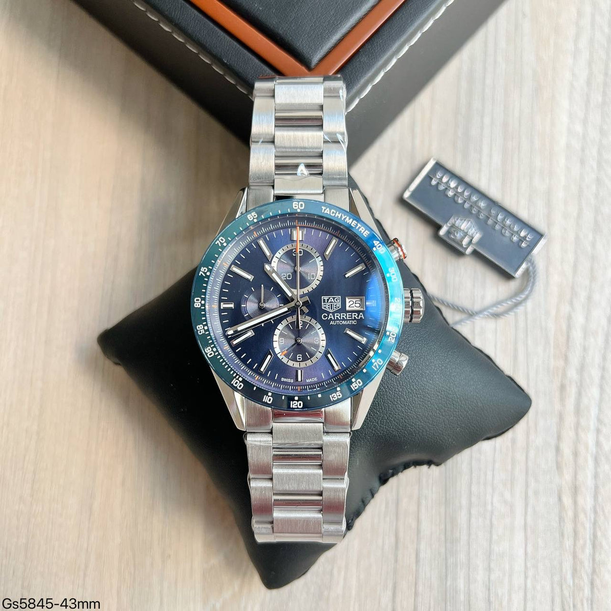 TAG HEUER CARRERA PRATA AZUL 43MM