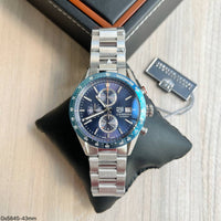 TAG HEUER CARRERA PRATA AZUL 43MM