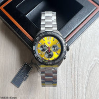 TAG HEUER F1 FORMULA 1 PRATA AMARELO 43MM
