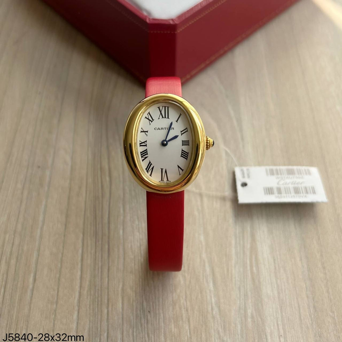 CARTIER BAIGNOIRE COURO 32MM FEMININO