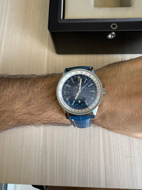 BREITLING NAVITIMER AZUL COURO AUTOMÁTICO 41MM