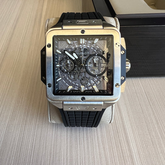 HUBLOT SQUARE BANG PRATA 42MM