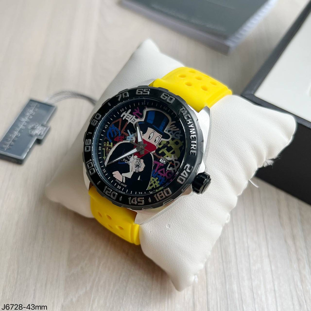 TAG HEUER ALEC MONOPOLY PRATA BORRACHA AUTOMÁTICO 43MM