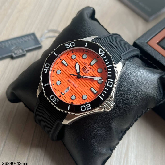 TAG HEUER AQUARACER BORRACHA LARANJA AUTOMÁTICO 43MM
