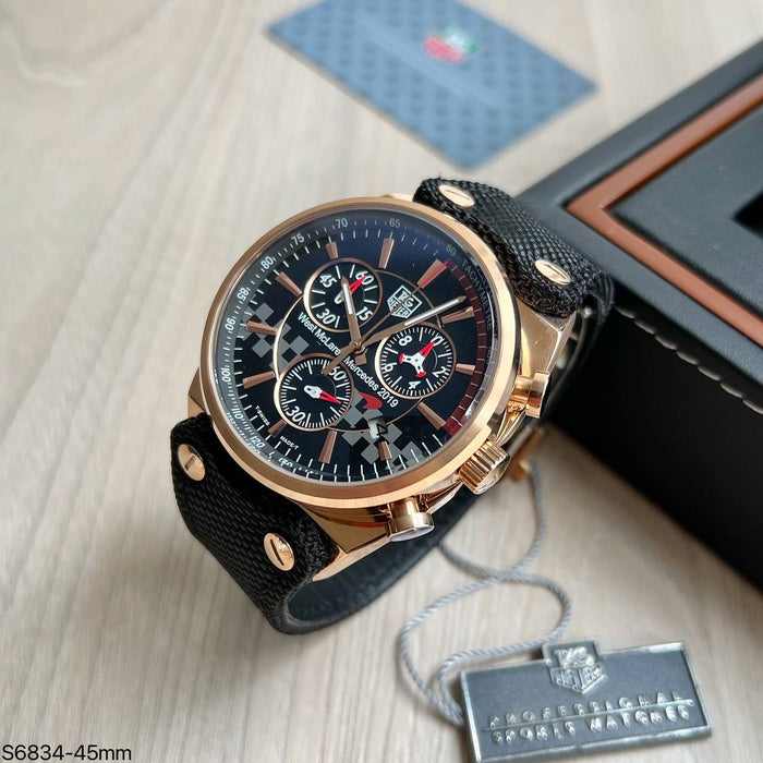 TAG HEUER MCLAREN ROSE PRETO NYLON 45MM