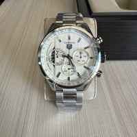 TAG HEUER CARRERA 1969 PRATA BRANCO 46MM