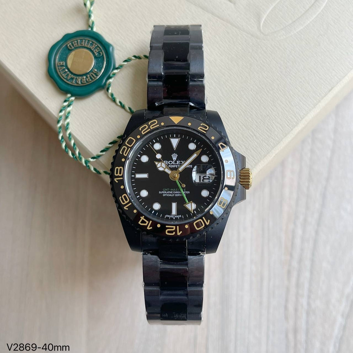 ROLEX GMT MASTER II ESPECIAL PRETO 40MM