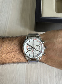 TAG HEUER CARRERA PORSCHE PRATA BRANCO 41MM
