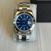 ROLEX DATEJUST PRATA AZUL 41MM