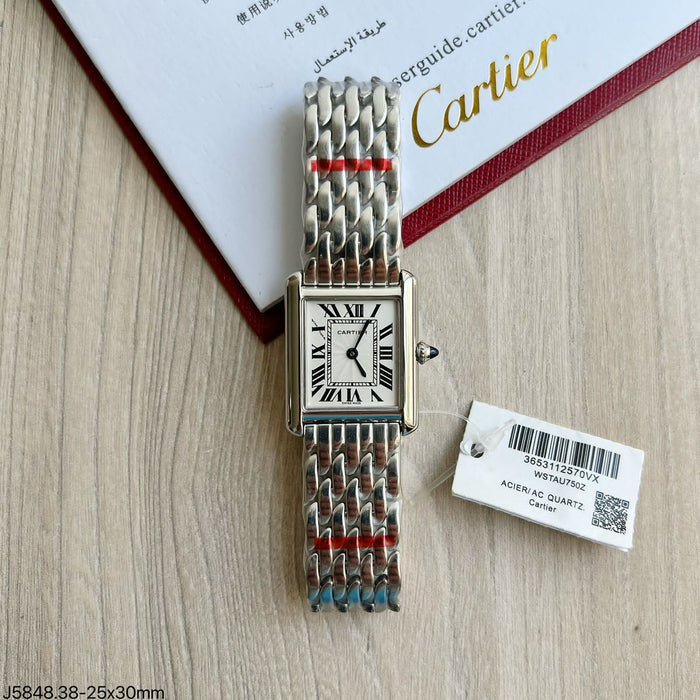 CARTIER PRATA 25MM X 30MM FEMININO