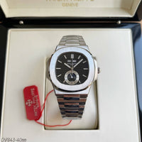 PATEK PHILIPPE NAUTILUS PRATA PRETO 40MM