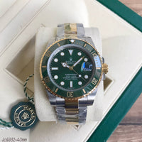ROLEX SUBMARINER MISTO DOURADO VERDE 40MM