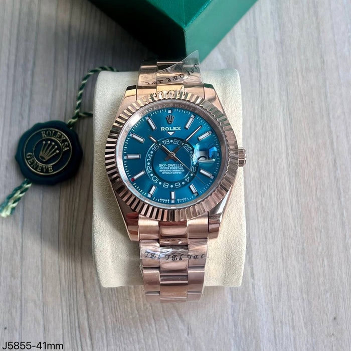 ROLEX SKY DWELLER ROSE AZUL 42MM