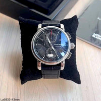 MONT BLANC PRATA COURO 44MM