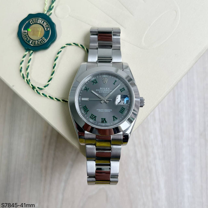 ROLEX DATEJUST PRATA CINZA 41MM