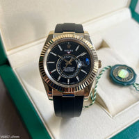 ROLEX SKY DWELLER BORRACHA DOURADO 41MM