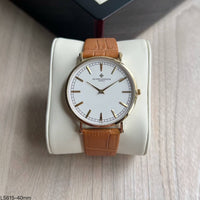 VACHERON CONSTANTIN MOEDA SLIM DOURADO COURO 40MM