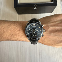 TAG HEUER CARRERA PRATA PRETO COURO 41MM