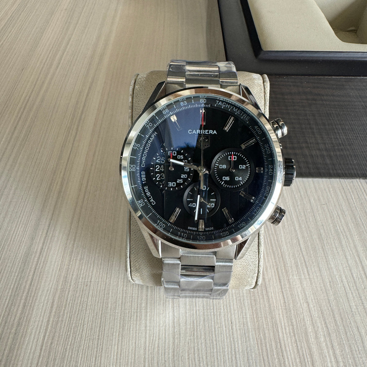 TAG HEUER CARRERA 1969 PRATA PRETO 46MM