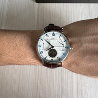 IWC PRATA BRANCO COURO AUTOMÁTICO 44MM