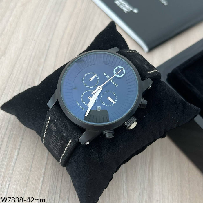MONT BLANC PRETO COURO 43MM