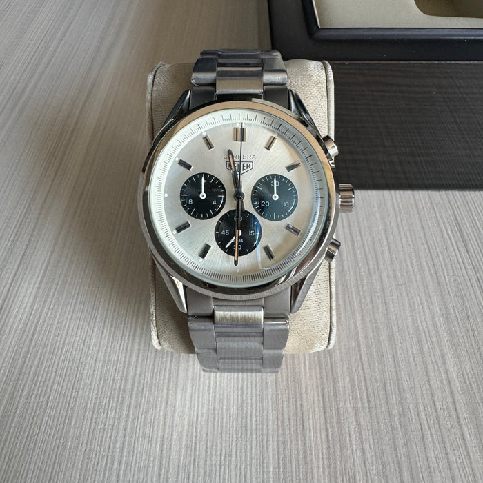 TAG HEUER CARRERA PRATA BRANCO 41MM