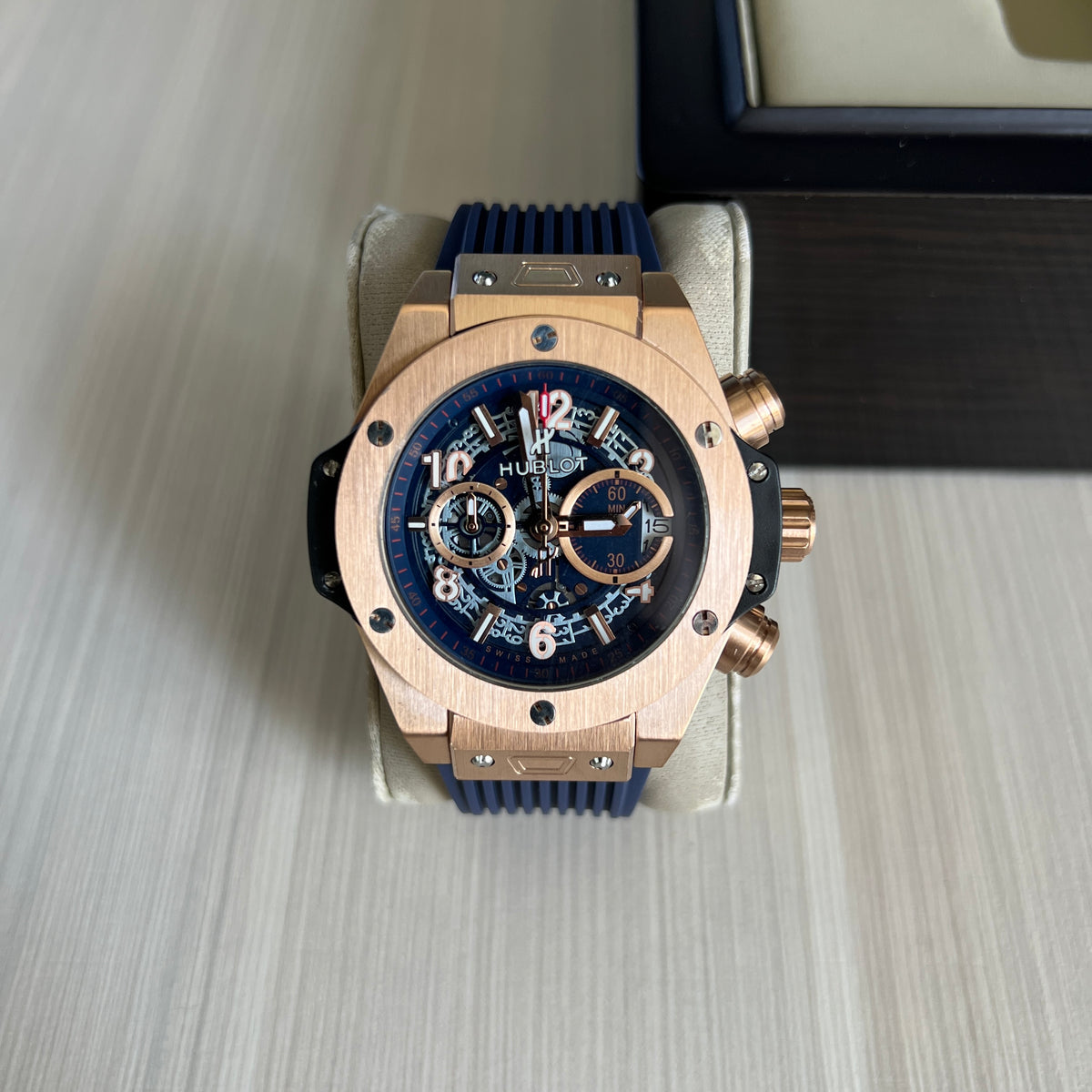 HUBLOT BIG BANG UNICO ROSE AZUL 44MM