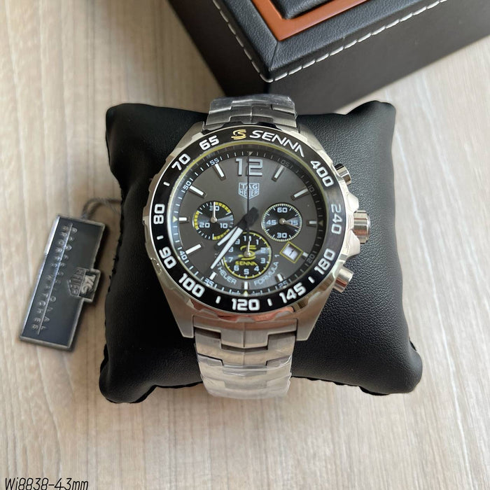 TAG HEUER SENNA PRATA CINZA 43MM