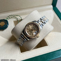 ROLEX DATEJUST MISTO DOURADO FEMININO 28MM