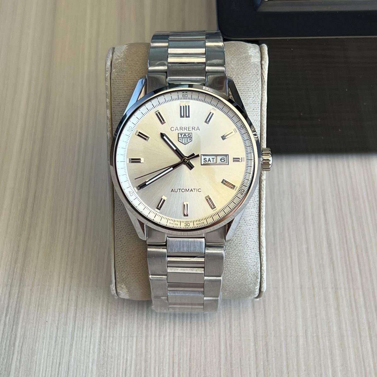 TAG HEUER CARRERA CAL 5 PRATA BRANCO AUTOMATICO 41MM