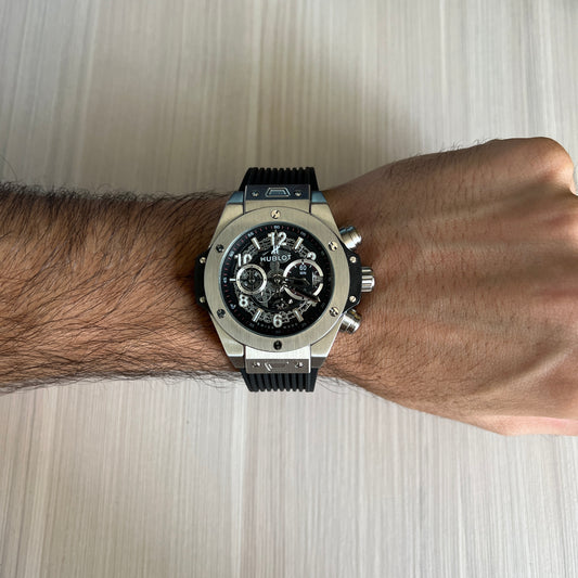 HUBLOT BIG BANG UNICO PRATA 44MM