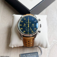 TAG HEUER SPACE X PRATA COURO 43MM