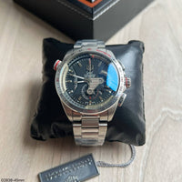 TAG HEUER CARRERA CAL 36 PRATA PRETO 45MM