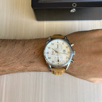 TAG HEUER SPACE X PRATA COURO 43MM