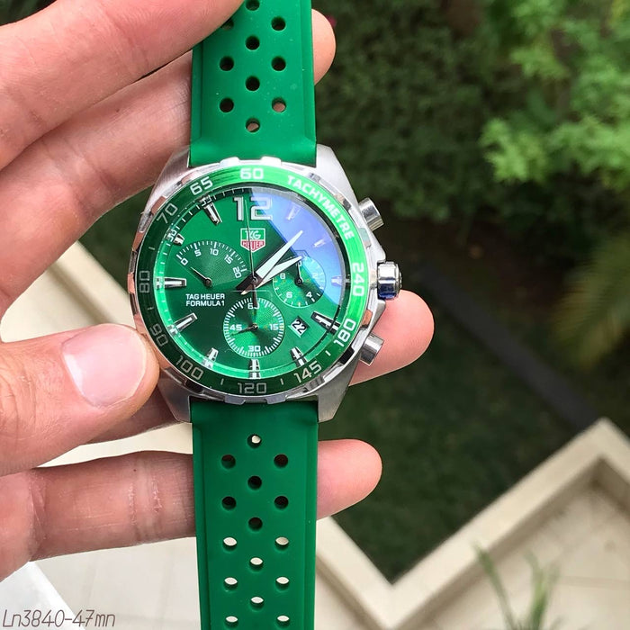 TAG HEUER F1 FORMULA 1 PRATA VERDE  43MM