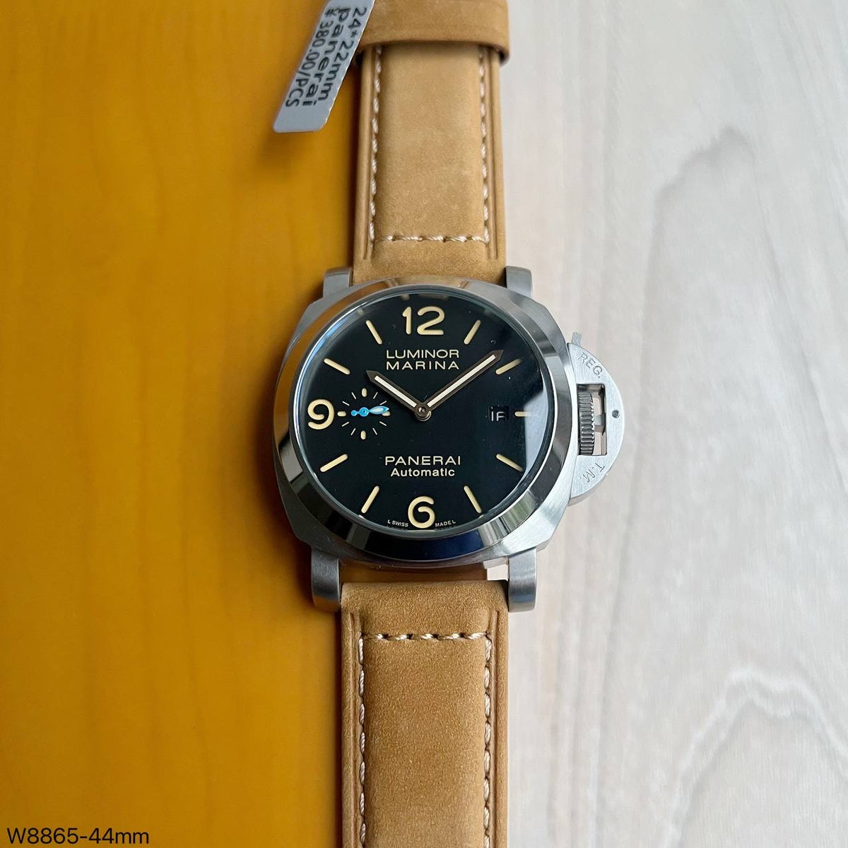 PANERAI LUMINOR MARINA PRATA COURO 44MM