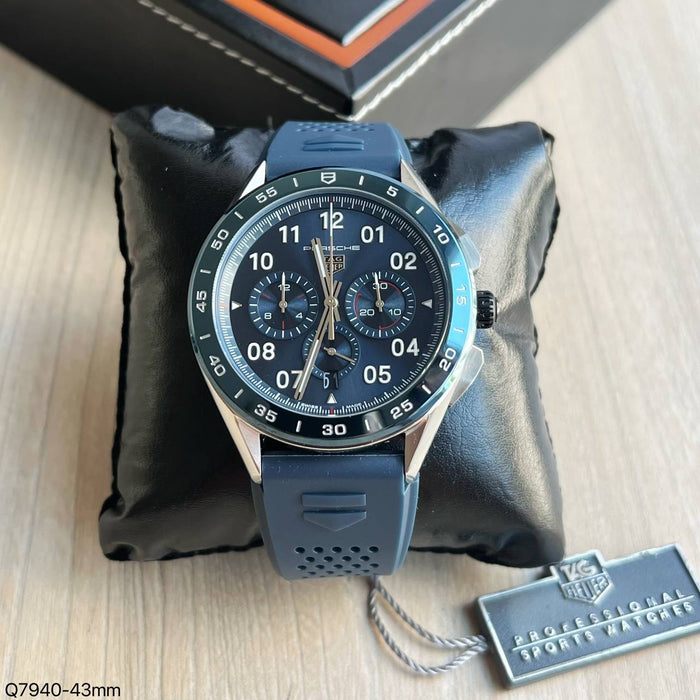 TAG HEUER PORSCHE PRATA AZUL 43MM