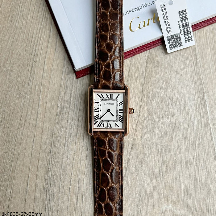 CARTIER COURO 27MM X 35MM FEMININO