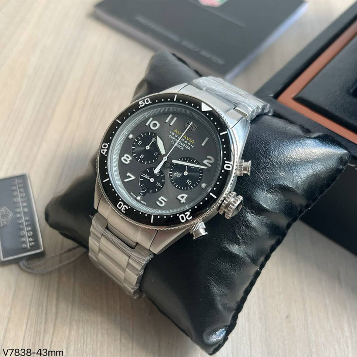 TAG HEUER AUTAVIA PRATA CINZA 43MM