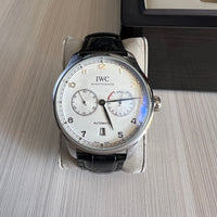IWC PORTUGUESE PRATA BRANCO COURO AUTOMÁTICO 42MM
