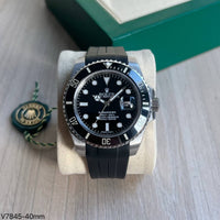 ROLEX SUBMARINER PRATA BORRACHA 40MM