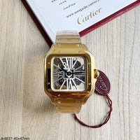 CARTIER SANTOS ESQUELETO DOURADO 40MM X 47MM