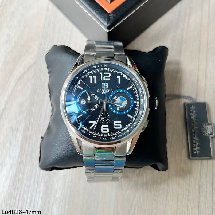 TAG HEUER CARERRA BMW PRATA PRETO 45MM