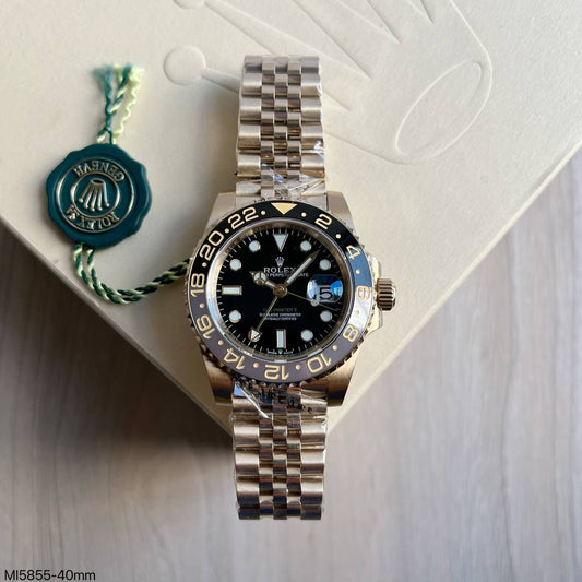 ROLEX GMT MASTER II DOURADO PRETO JUBILEU 40MM