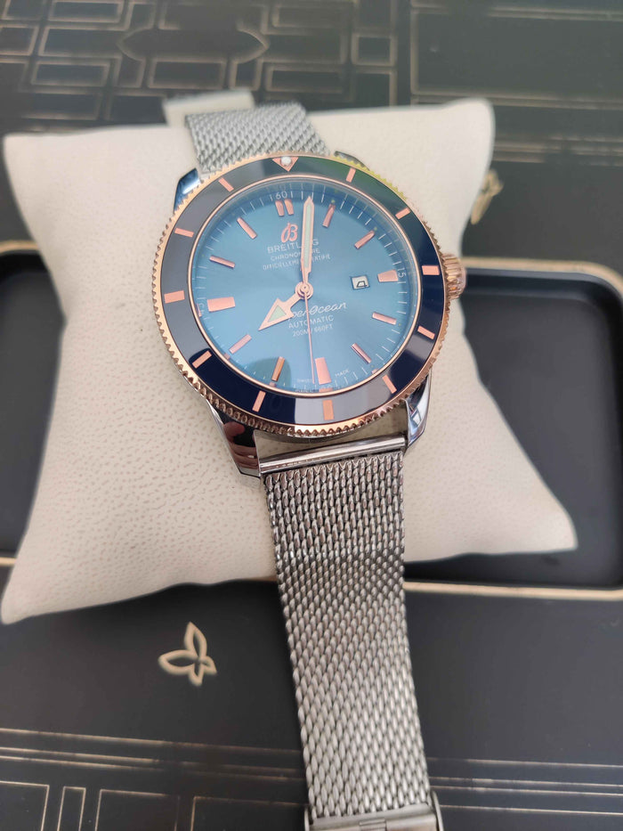 BREITLING SUPEROCEAN AUTOMÁTICO ROSE PRETO 46MM