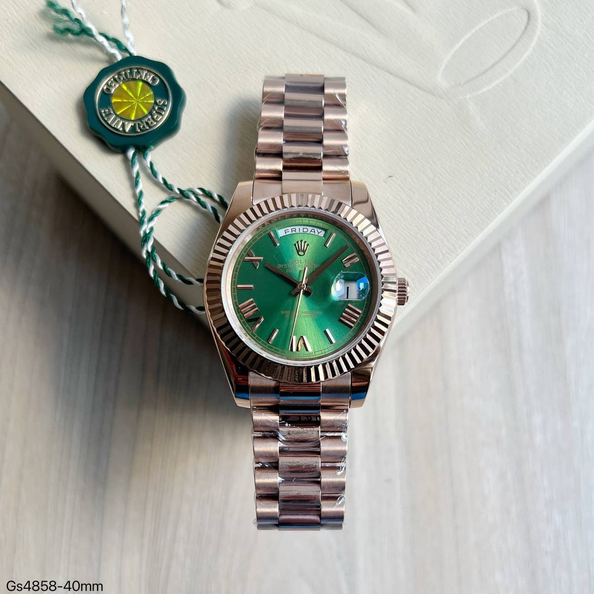 ROLEX DAY-DATE ROSE VERDE 40MM